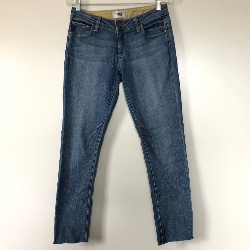 Paige Jeans Sz 25 Troy Boy Raw Hem Boyfriend Denim